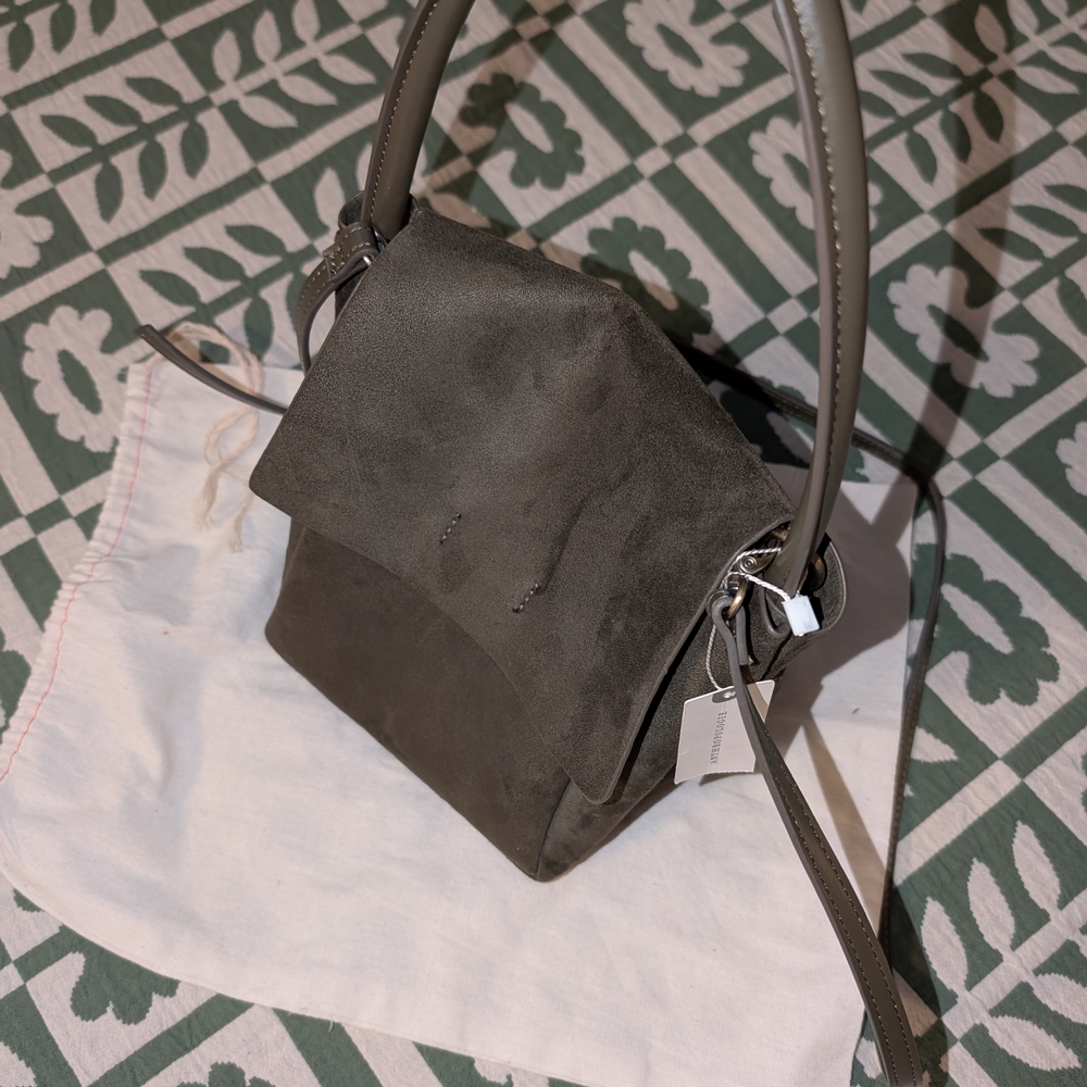 Anthropologie Moss Green Vesper Crossbody